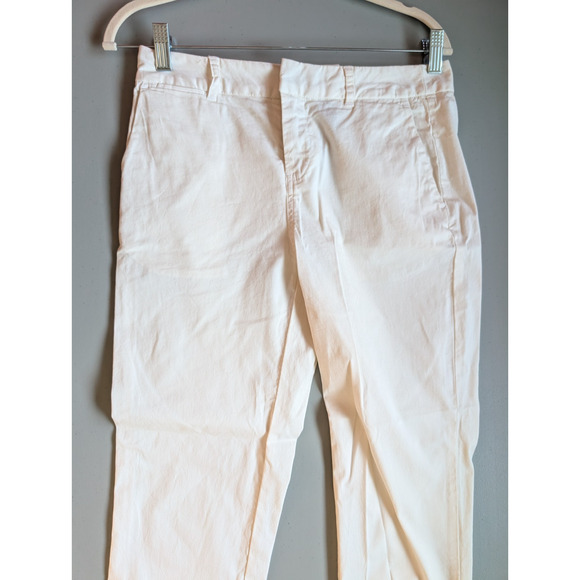 NWT Nili Lotan Montauk Cropped Cotton-blended Pants Size 2 Eggshell #1D506 - Picture 4 of 11